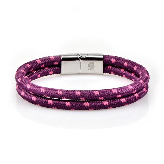 Armband Heren Touw Roze Dames Heren 20,5cm Galeara Design NOA