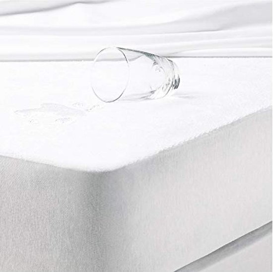 Homee moIton waterdichte TPU hoeslaken wit 90x220 +30cm - matrasbeschermer - 100% badstof