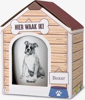 Mok - Hond - Cadeau - Boxer - In cadeauverpakking met gekleurd lint