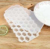 JU&MP Honeycomb IJsblokjesvorm - IJsblokjes - IJsblokjesvorm met Deksel - Wit