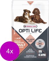 Opti Life Adult Skin Care Medium-Maxi - Hondenvoer - 4 x 1 kg