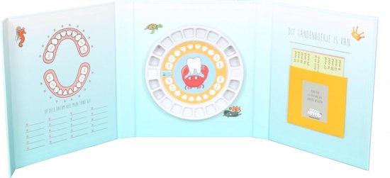 Toothwonders - Tandenboekje Neptunes - Het Boekje Bestaat Uit Een Handige Houder Met Draaibare Vakjes Waarin Elke Tand Zijn Eigen Plekje Heeft - Magnetische Sluiting Om Het Boekje Te Sluiten - Perfect Als Cadeau! van Merkloos — afbeelding 2
