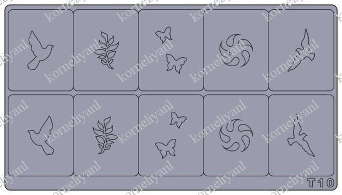 Goedkoopste Korneliya Airbrush - Aeropuffing Sjabloon T10