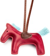 Tashanger Paard Bordeaux (eco) leer - Sleutelhanger Paard - Pony - Ecoleer - 11x9 cm - GoedeDoelen.Shop