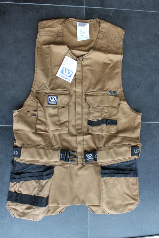 Wenaas - Professional Tool Vest - Work Vest - Tool Vest - Polycoton 245g / m2 - Grijs/ noir - TEMPORAIREMENT POUR EUR 29,95