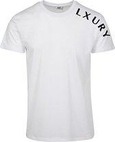 LXURY Élance Heren - Sleeve T-Shirt - Wit - Maat L - Kleding volwassenen