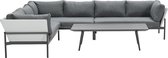 Garden Impressions Maumee loungeset - 4-delig links - carbon black/mystic grey