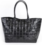 Braided shopper- zwart