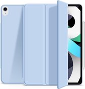 Hoes geschikt voor Apple iPad Air 2020 & 2022  – Magnetische Smart Folio Book Case – Hemelsblauw - Lichtblauwpapierachtig - Screenprotector - iPad Air 4 & 5- iPad Hoesje - Ipad Cas