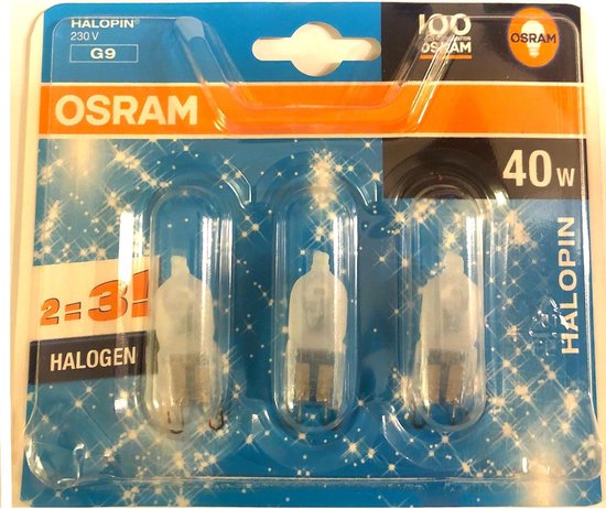Osram Halopin G9 40W Mat Halogeen PROMO-PACK (3 stuks) 230V | bol.com