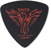 Clayton Black raven rounded triangle plectrums 0.38 mm 6-pack