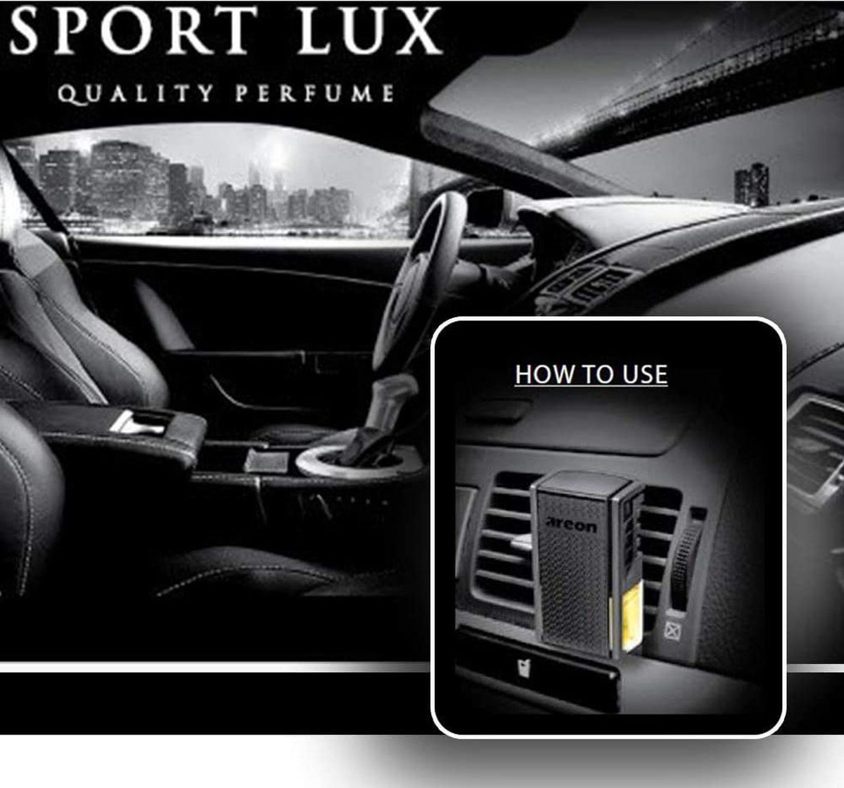 Areon Gold sport lux - autoparfum - voor bij het ventilatie rooster