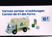 PLAYING KIDS HOUTEN VRACHTWAGEN vormenstoof/ vanaf 18 m/ ontdekken, spelen en leren!/ zachte kleuren