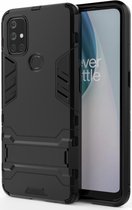 OnePlus Nord N10 Hoesje Shock Proof Back Cover Met Kickstand Zwart