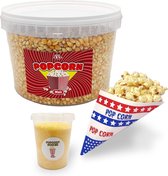 Popcornmais - Inclusief 400 gram popcorn suiker en 10 popcorn mais puntzakjes - 1,5 KG