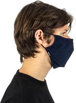 Mr. Facy Mondkapje Mondmasker Facemask Shaped Navy Blauw