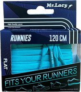 Mr Lacy schoenveters-Flat- Runnies- Mint/Groen- 120cm lang 7mm breed extra sterk