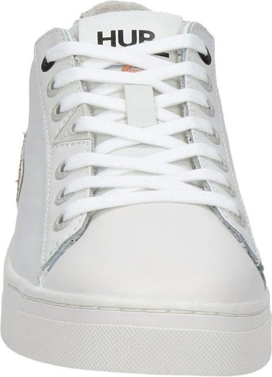 HUB HOOK DOTTED leren plateau sneakers beige - Schoenen.nl