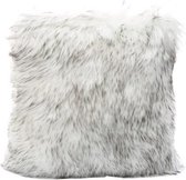 Sierkussen - Coussin Shaggy Rembourrage G - Wit - 43 Cm X 43 Cm