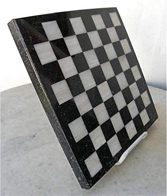 Heb jij Marmeren Schaakbord - Dambord - 40 cm x 40 - Uniek schaakbord - Uit Marmer en Zwarte Marmer onbekend al? Leuk om te Spelen