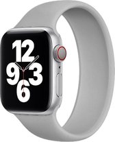 Shop4 - Bandje voor Apple Watch 4 40mm - Large Siliconen Solo Loop Grijs