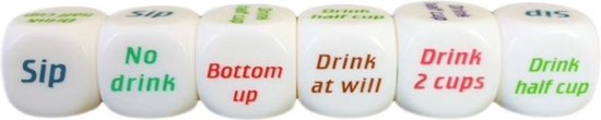 Set van 4 Drankspel Dobbelstenen - Drinkopdracht - Dobbelsteen - Drankspelletje - Drink - Drank - Spel - Drinken - Shots - Party - Partyspel - Dobbelen - Dobbelstenen - 4 STUKS Set van 4 Drankspel Dobbelstenen - Drinkopdracht - Dobbelsteen - Drankspelletje - Drink - Drank - Spel - Drinken - Shots - Party - Partyspel - Dobbelen - Dobbelstenen - 4 STUKS