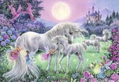 Diamond Painting Volwassenen - Unicorns - 25X20 CM - Volledige Bedekking - Ronde Steentjes