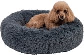Hondenmand - Kattenmand - Fluffy Donut mand/ kussen - Kleur: Grijs - Afmeting: Ø 50 cm