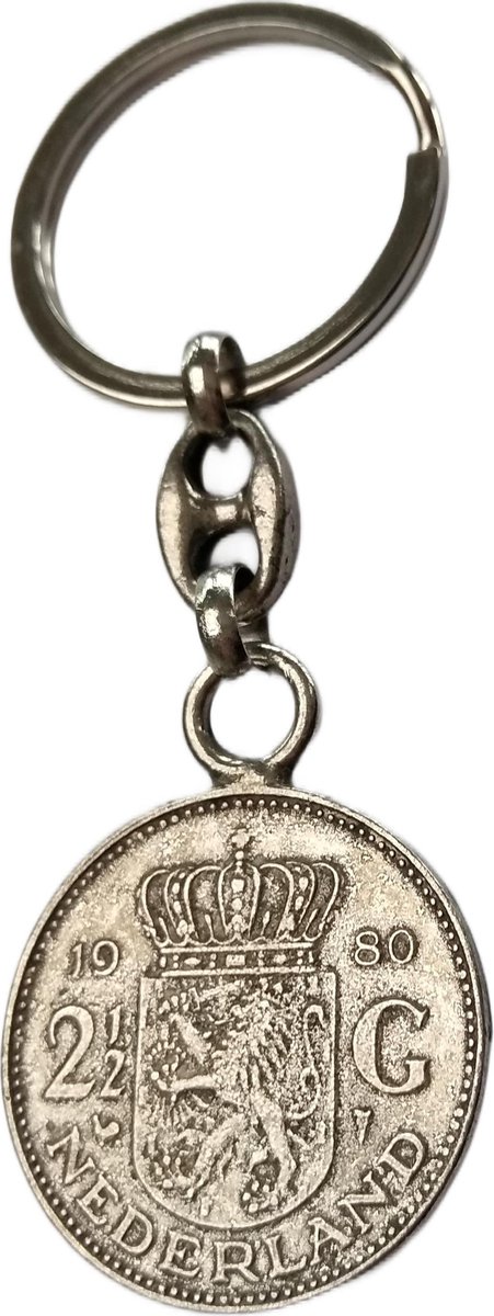 Zeeuws Meisje - Sleutelhanger rijksdaalder verzilverd - jaartal 1992 - cadeau geboortejaar of jubileum cadeau
