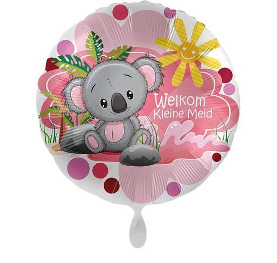 Everloon - Folieballon - Welkom Kleine Meid - 43cm - Voor Geboorte Baby Meisje