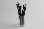 Hello Straw Papieren rietjes Zwart 5 x 150 mm, 100% ECO - 250 stuks / display doos