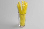 Hello Straw Papieren rietjes Geel 6 x 200 mm, 100% ECO - 250 stuks / display doos