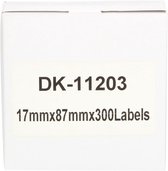FLWR Labels / DK-11203 / Wit - Geschikt voor Brother