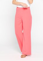 LOLALIZA Wijde broek met elastiek - Koraal - Maat 46