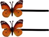 Schuifspeldjes vlindertje oranje - 4 cm
