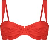 Hunkemöller Dames Badmode Niet-voorgevormde bikinitop BoraBora - Rood - maat F75