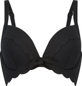 Hunkemöller Dames Badmode Voorgevormde beugel bikinitop Scallop - Zwart - maat E75