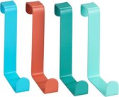 set wandhaken 7,6 cm staal 4 stuks