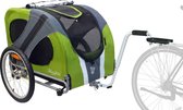 DoggyRide Novel20 - Hondenfietskar - Groen - Incl. rechte trekstang - 80x56x65cm