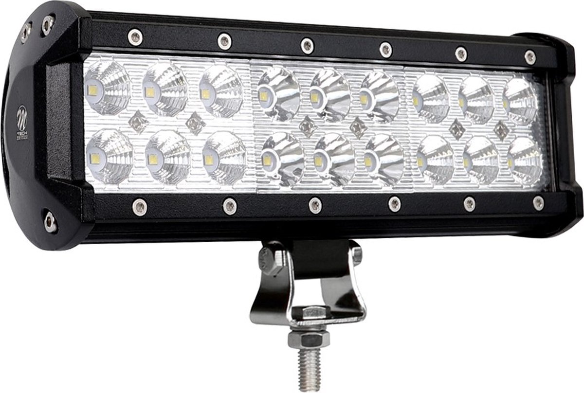 M-Tech LED Lichtbalk - Dubbele rij - rechte vorm - 54W - 3600 Lumen