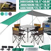 Kingso Caravanluifels-300*150cm-Waterdicht Luifels-Auto tarp-Luifel Caravan-voor Camper Auto-met Opbergzak-Groen