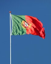 Portugese Vlag - Portugal Vlag - 90x150cm - EK Voetbal 2024 - Portugal Flag - Originele Kleuren - Sterke Kwaliteit Incl Bevestigingsringen - Hoogmoed Vlaggen