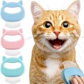 Katten Massage Borstel - Set van 3 - Massageborstel van Huisdieren - Kattenkam - Kat massage - Kam voor Poezen, Katten, Konijnen en Honden - Kattenspeeltjes -
