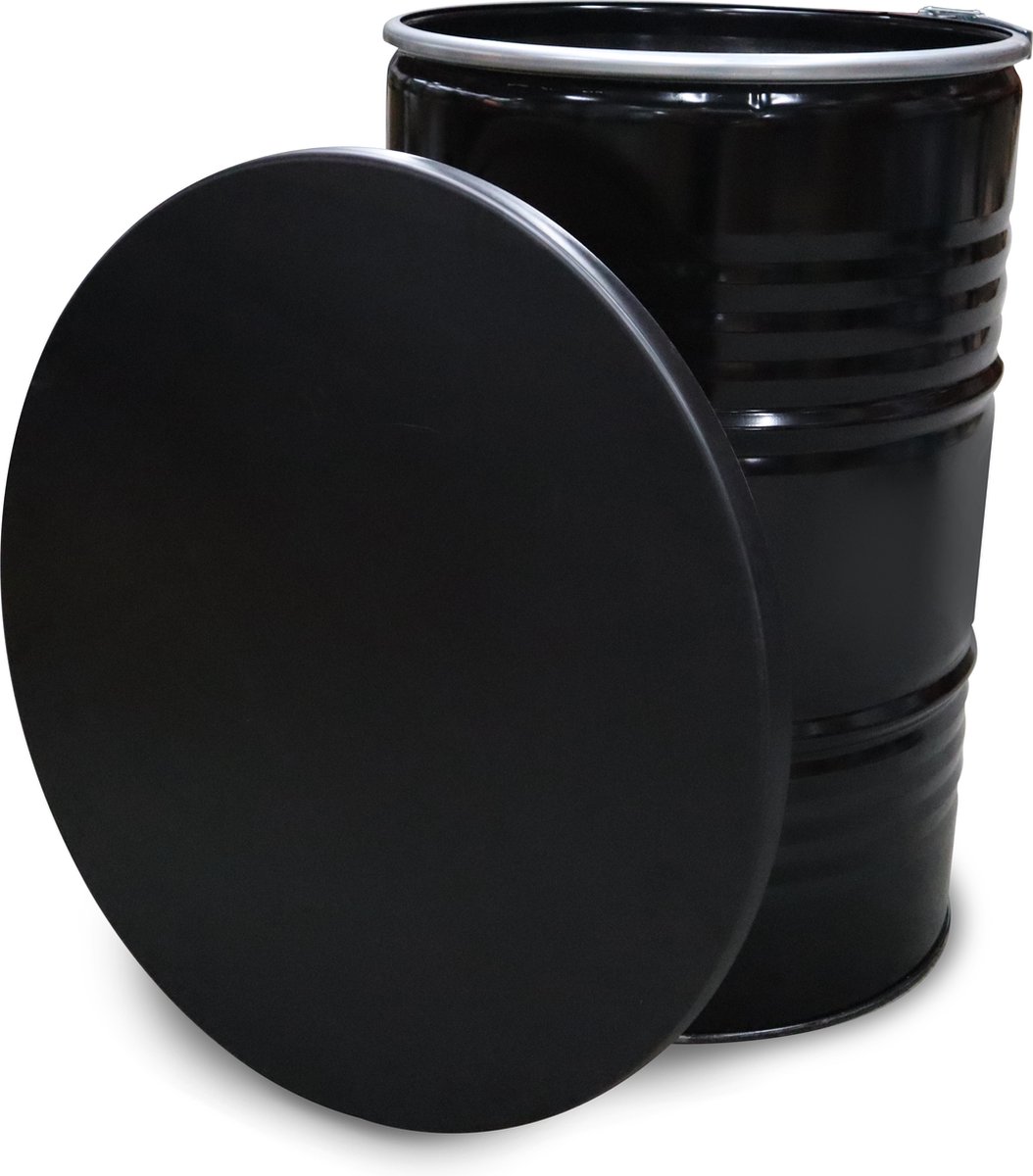 Barrelkings Baril de pétrole table debout en métal noir avec