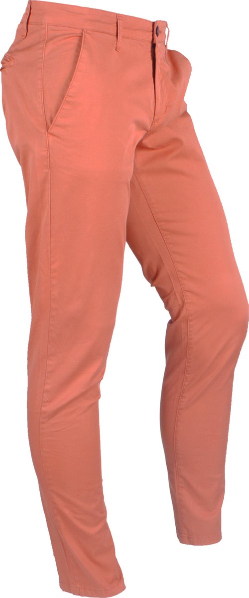 Recycled Art World - Heren Chino - Stretch - Lengte 34 - Terracotta Rood