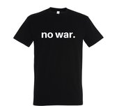 NO WAR. T-shirt korte mouw zwart - Maat 3XL