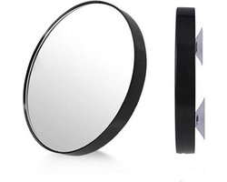 Jumada - Make-up Spiegel – Luxe Spiegel – Vergroot Spiegel – 10x Vergroot – Zuignappen – Rond – Zwart