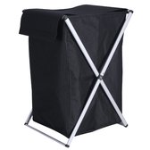Opvouwbare Vuile Wasmand - Organizer - Thuis Wasmand - Sorter Wasmand - X-Vorm - Groot 1 Grids - Zwart