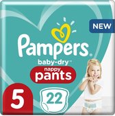 1x Pampers - Baby-Dry Pants 5 (22 stuks/doos)