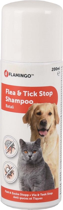Vlooien shampoo hond – Batali Vlo & Teek Stop Shampoo 200ml – anti-parasietenshampoo – tegen vlooien – teken en mijten – met Dimethicone – zonder insecticide – geschikt vanaf 3 maanden – gemaakt in Europa